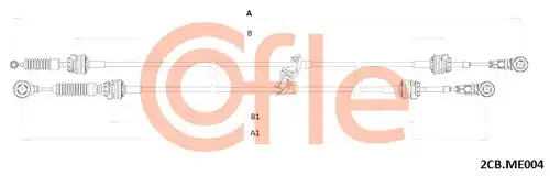 въжен механизъм, ръчна трансмисия COFLE 92.2CB.ME004