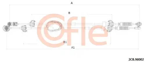 въжен механизъм, ръчна трансмисия COFLE 92.2CB.NI002