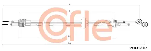 въжен механизъм, ръчна трансмисия COFLE 92.2CB.OP009