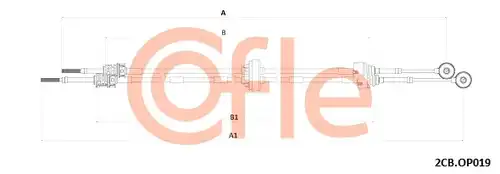 въжен механизъм, ръчна трансмисия COFLE 92.2CB.OP019