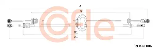 въжен механизъм, ръчна трансмисия COFLE 92.2CB.PE006