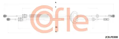 въжен механизъм, ръчна трансмисия COFLE 92.2CB.PE008