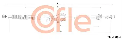 въжен механизъм, ръчна трансмисия COFLE 92.2CB.TY003