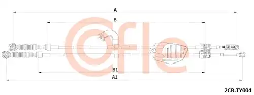 въжен механизъм, ръчна трансмисия COFLE 92.2CB.TY004