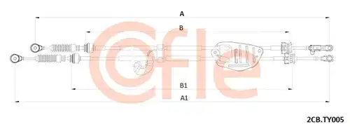 въжен механизъм, ръчна трансмисия COFLE 92.2CB.TY005