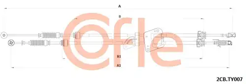 въжен механизъм, ръчна трансмисия COFLE 92.2CB.TY007