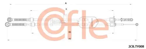 въжен механизъм, ръчна трансмисия COFLE 92.2CB.TY008