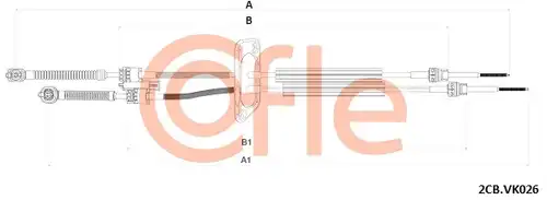 въжен механизъм, ръчна трансмисия COFLE 92.2CB.VK026
