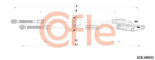 въжен механизъм, ръчна трансмисия COFLE 92.2CB.VK032