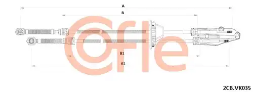 въжен механизъм, ръчна трансмисия COFLE 92.2CB.VK035