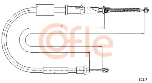 жило за ръчна спирачка COFLE 92.321.7