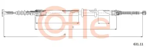 жило за ръчна спирачка COFLE 92.631.11