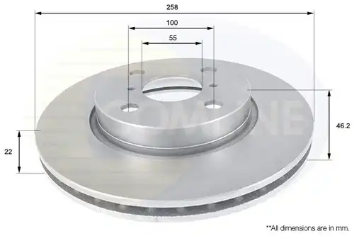 спирачен диск COMLINE ADC01133V