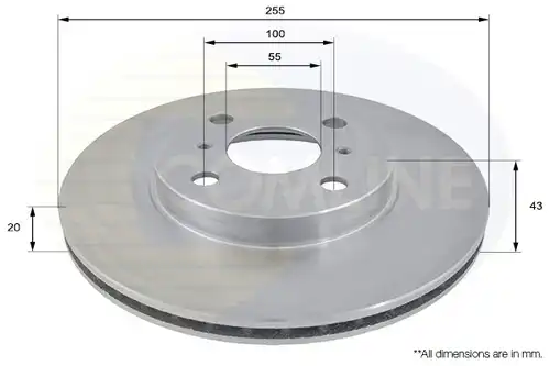 спирачен диск COMLINE ADC0194V