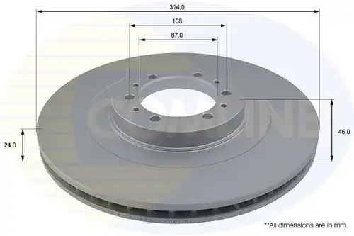 спирачен диск COMLINE ADC0346V