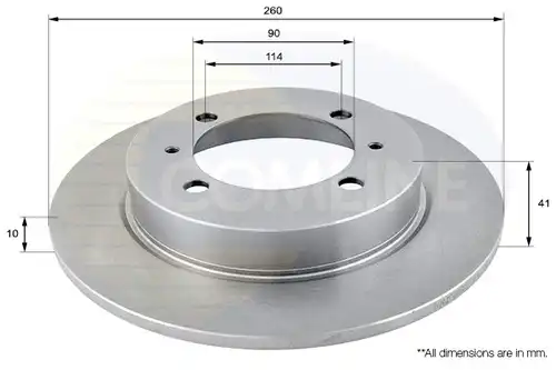 спирачен диск COMLINE ADC0355