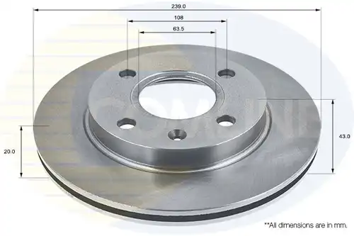 спирачен диск COMLINE ADC0440V