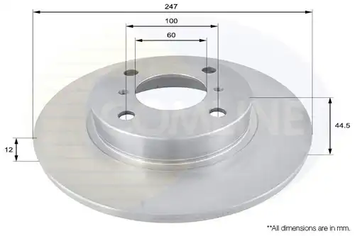 спирачен диск COMLINE ADC0918