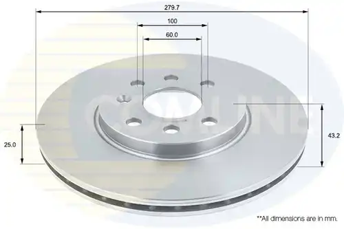 спирачен диск COMLINE ADC1131V