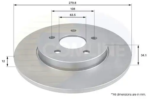 спирачен диск COMLINE ADC1219