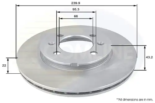 спирачен диск COMLINE ADC1313V