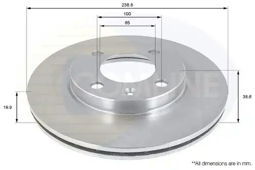 спирачен диск COMLINE ADC1404V