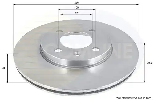 спирачен диск COMLINE ADC1410V