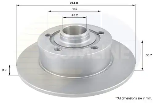 спирачен диск COMLINE ADC1419