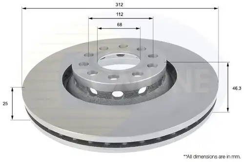 спирачен диск COMLINE ADC1431V