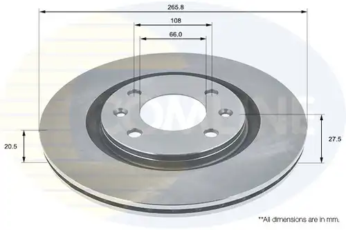 спирачен диск COMLINE ADC1504V