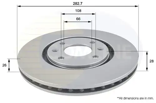 спирачен диск COMLINE ADC1509V