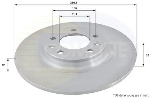 спирачен диск COMLINE ADC1551