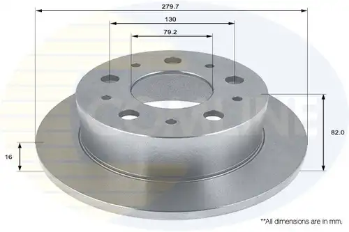 спирачен диск COMLINE ADC1564