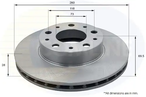 спирачен диск COMLINE ADC1571V