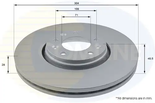 спирачен диск COMLINE ADC1579V