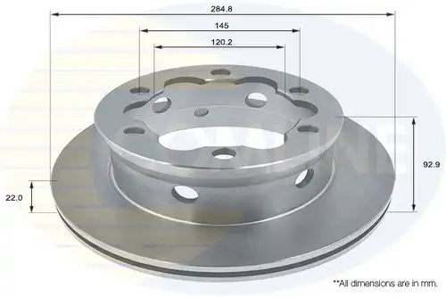 спирачен диск COMLINE ADC1614V