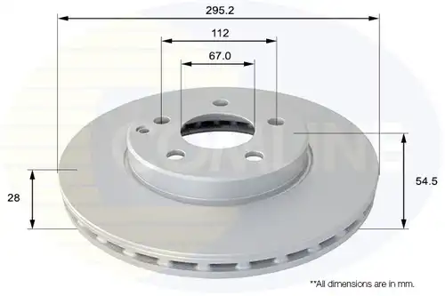 спирачен диск COMLINE ADC1623V