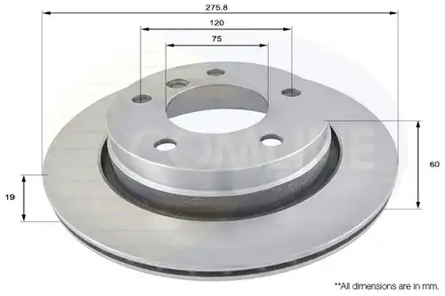 спирачен диск COMLINE ADC1704V