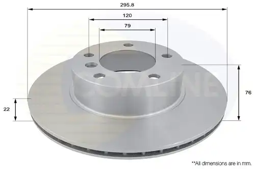 спирачен диск COMLINE ADC1705V