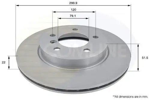 спирачен диск COMLINE ADC1712V