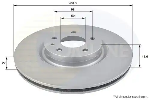 спирачен диск COMLINE ADC1805V