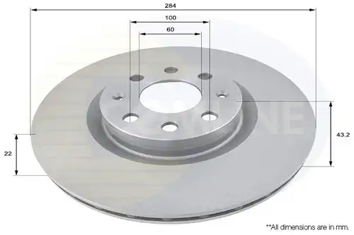 спирачен диск COMLINE ADC1819V