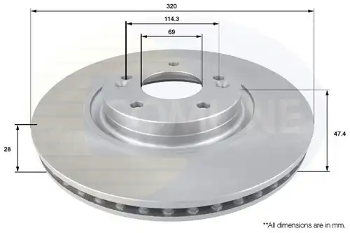 спирачен диск COMLINE ADC2412V