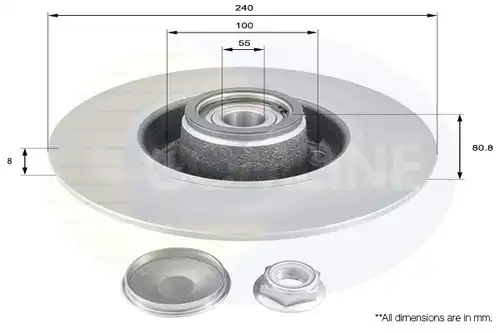 спирачен диск COMLINE ADC3010