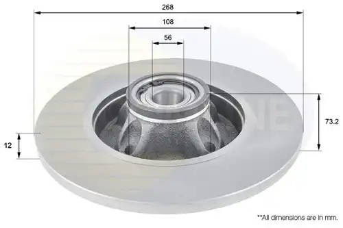 спирачен диск COMLINE ADC3011