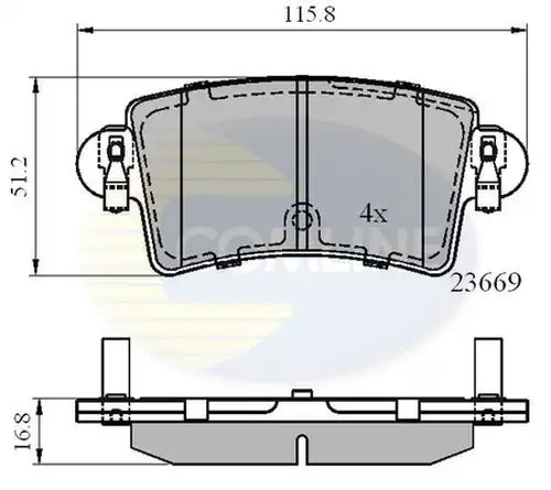 накладки COMLINE CBP01036