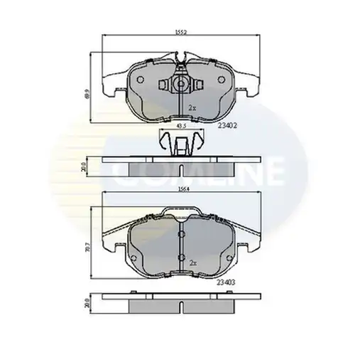 накладки COMLINE CBP01137