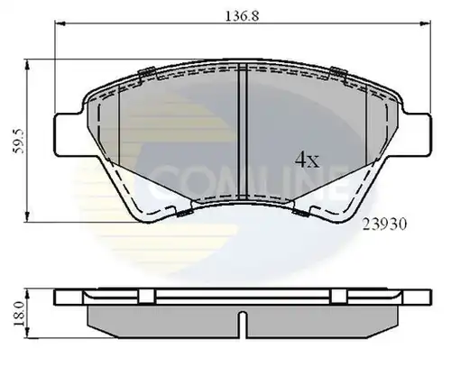 накладки COMLINE CBP01160