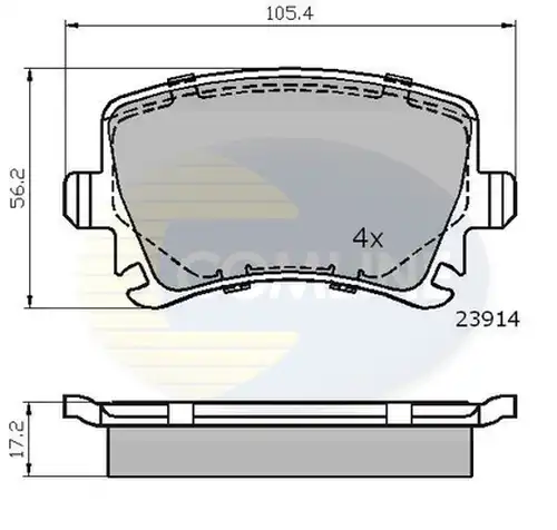 накладки COMLINE CBP01284