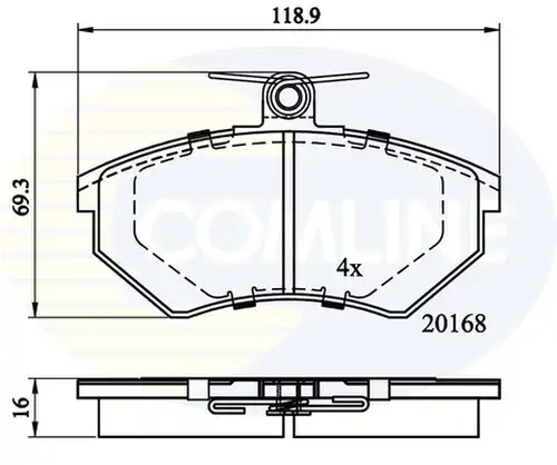 накладки COMLINE CBP0152